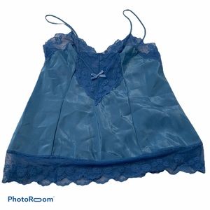 FORMFIT Vintage lacy blue camisole Lingerie Top